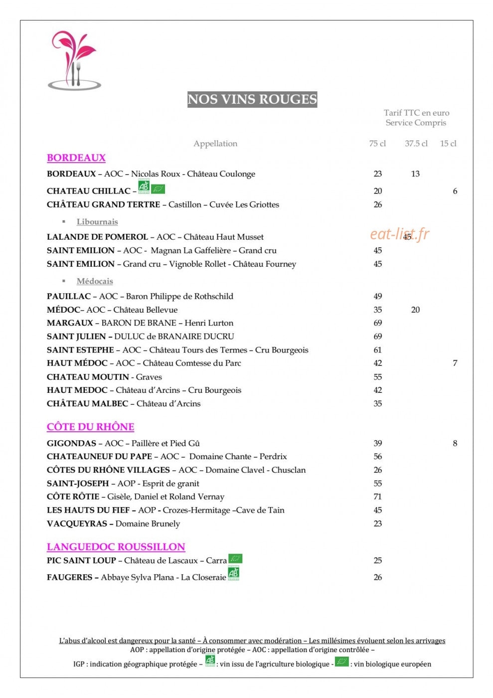 Le Jardin des lys — carte page 8