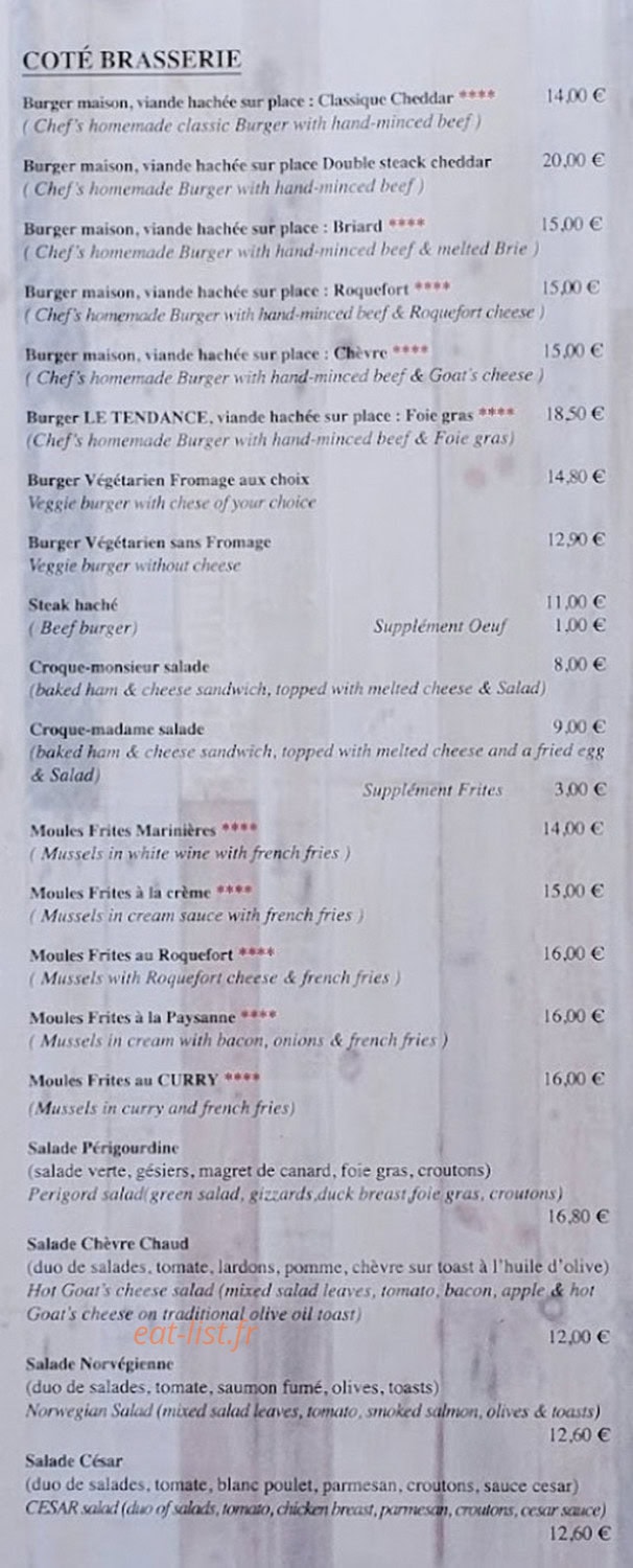 Le Tendance — carte page 2