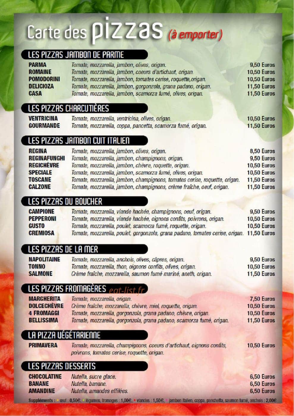 Riviera Pizza — carte page 2