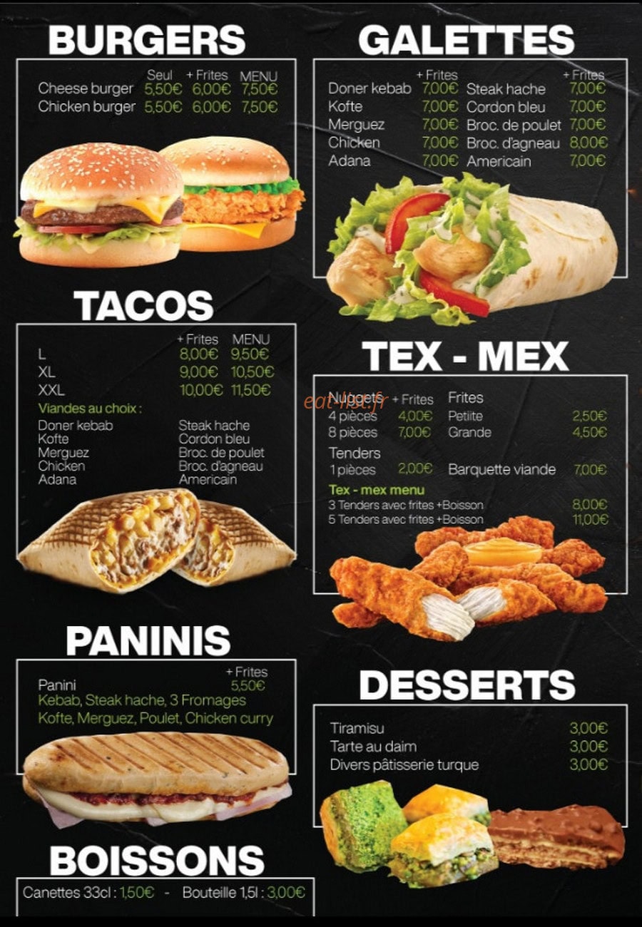 Chez Maxime — carte page 3