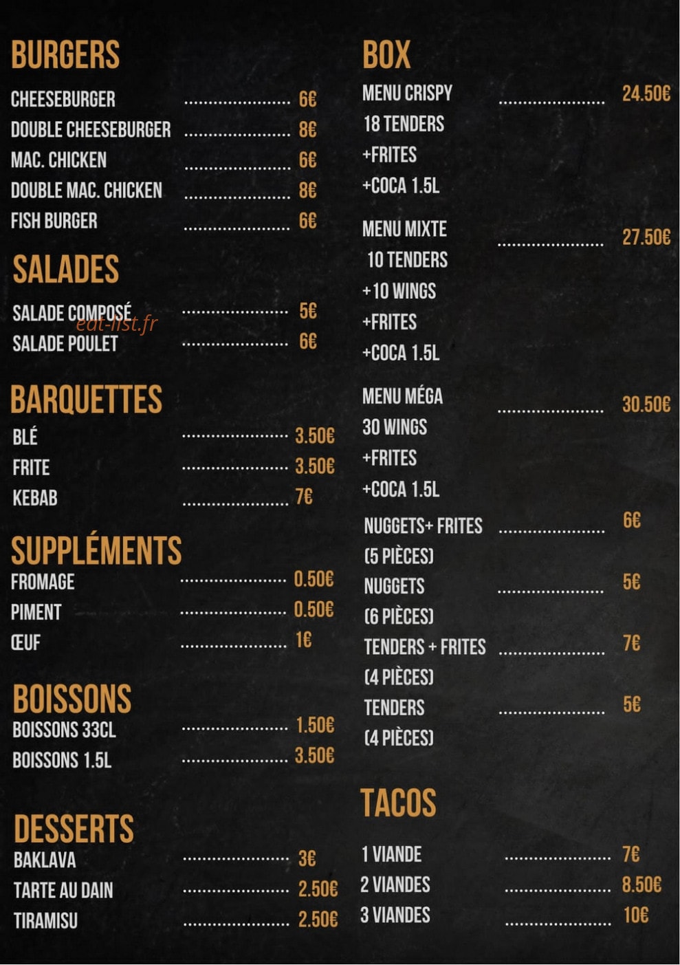 Istanbul Grill — carte page 2