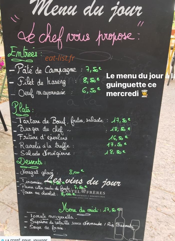 La Guinguette DalMago — carte page 1