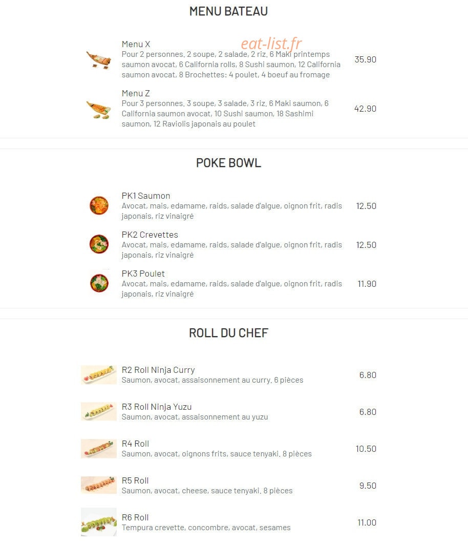 Le Mandarin — carte page 5