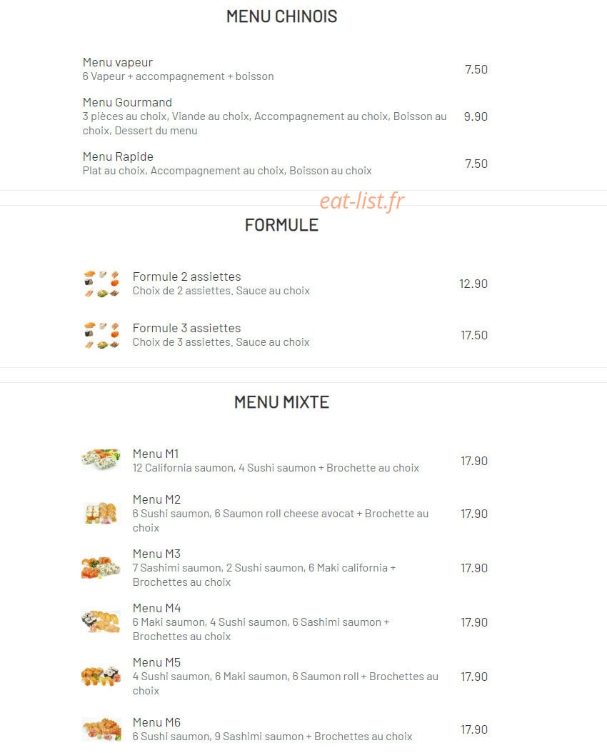 Le Mandarin — carte page 3
