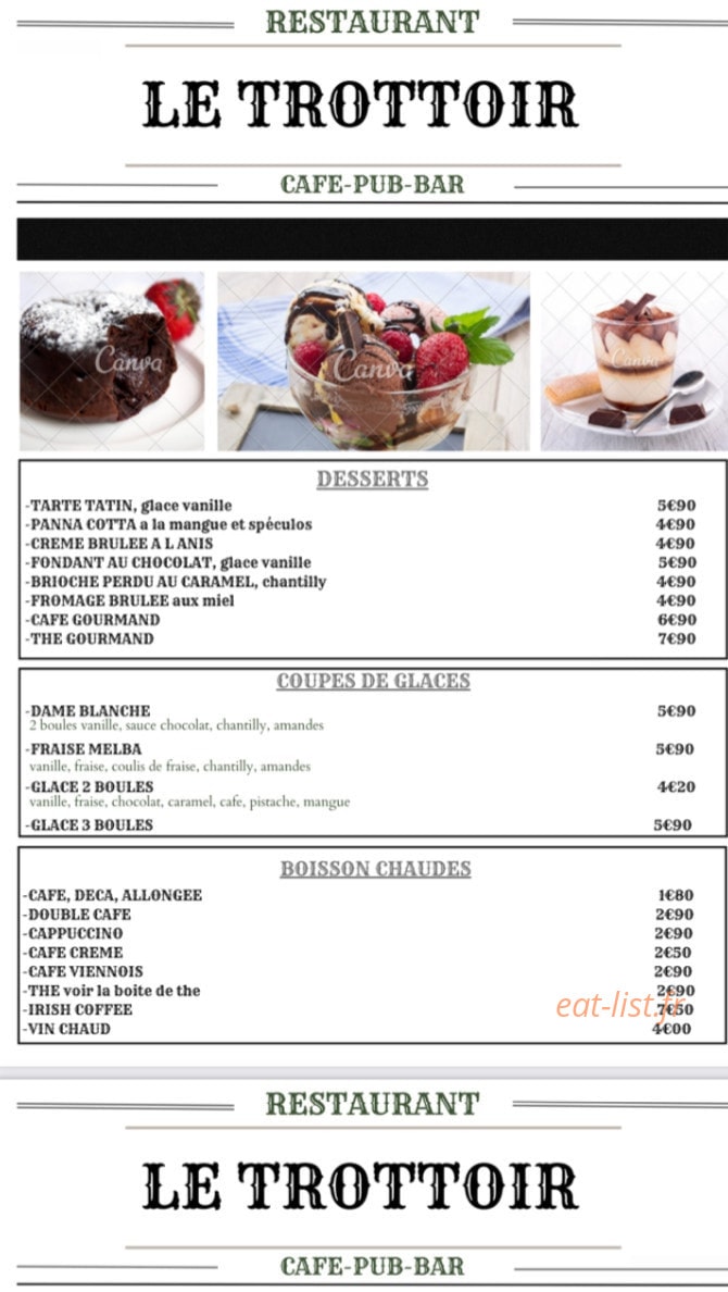 Le Trottoir — carte page 2