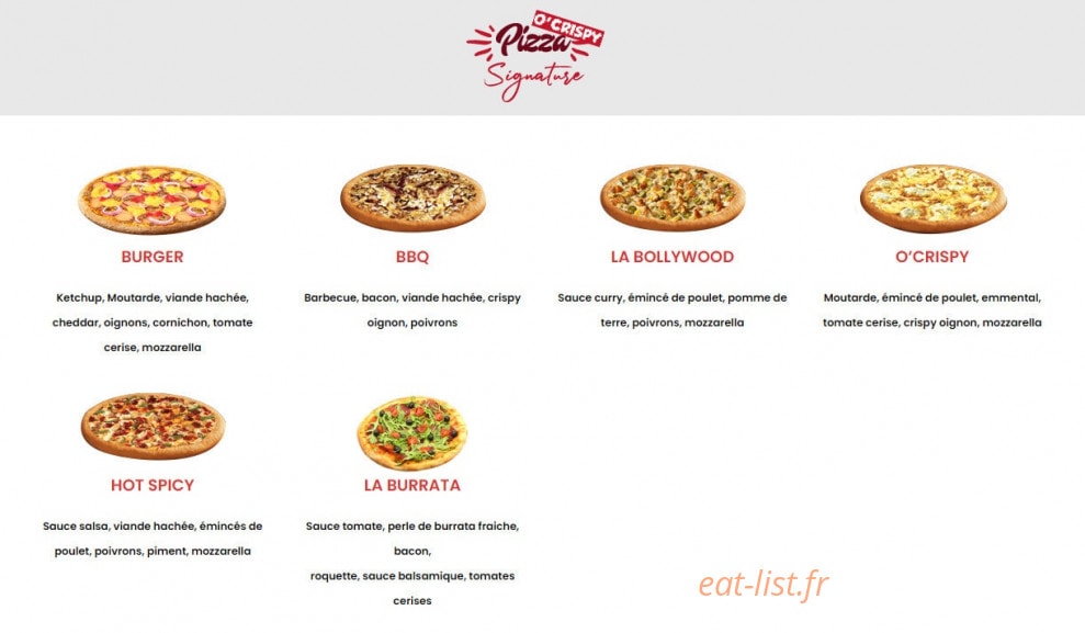 O'Crispy — carte page 4