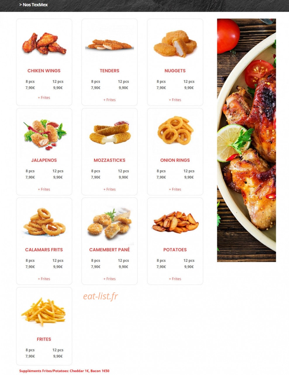 O'Crispy — carte page 8