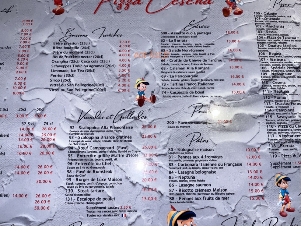 Pizzeria Cesena — carte page 5