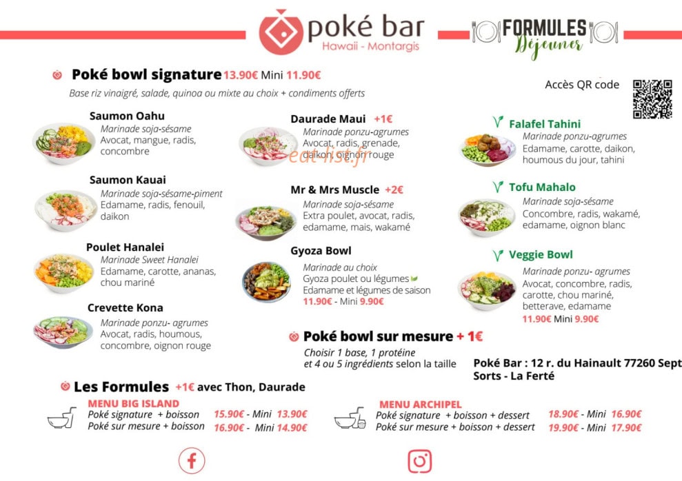 Poké bar la Ferté — carte page 1