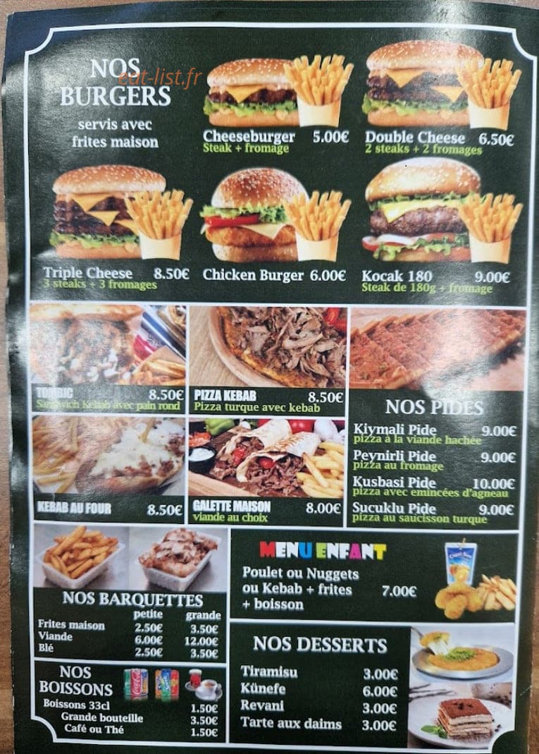 Kocak Grill — carte page 1