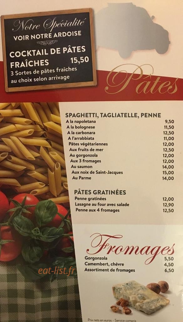 La Trattoria — carte page 4