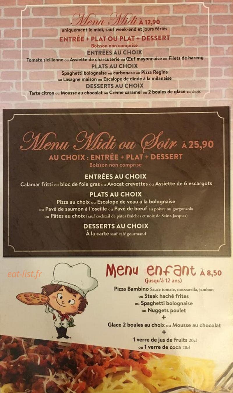 La Trattoria — carte page 5