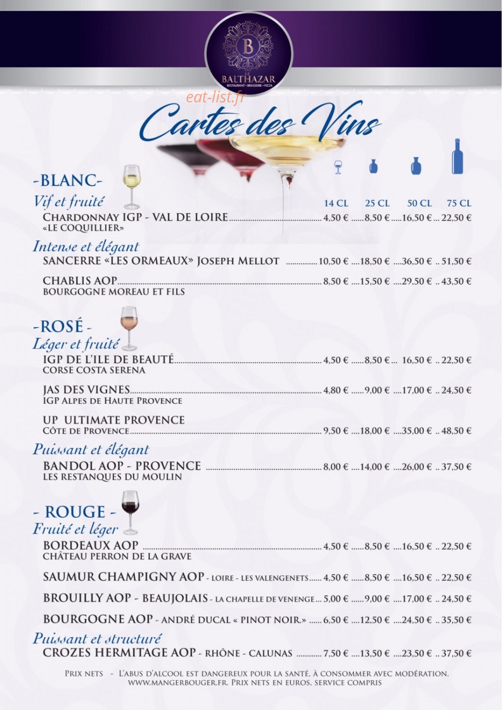 Le Balthazar — carte page 5