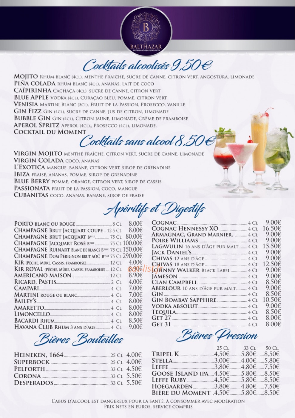 Le Balthazar — carte page 8