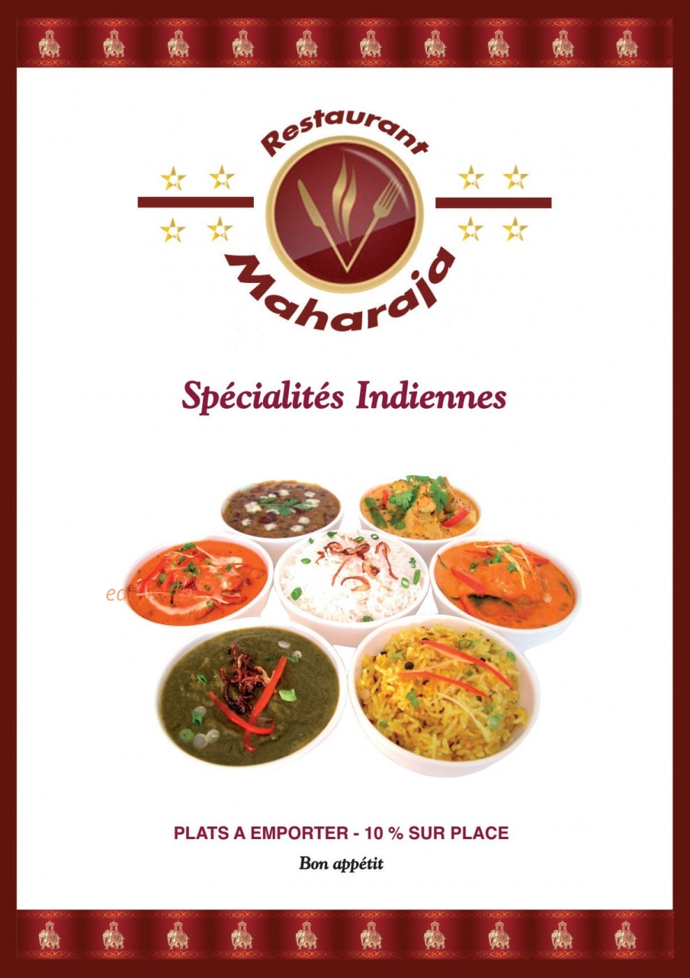 Le Maharaja — carte page 1