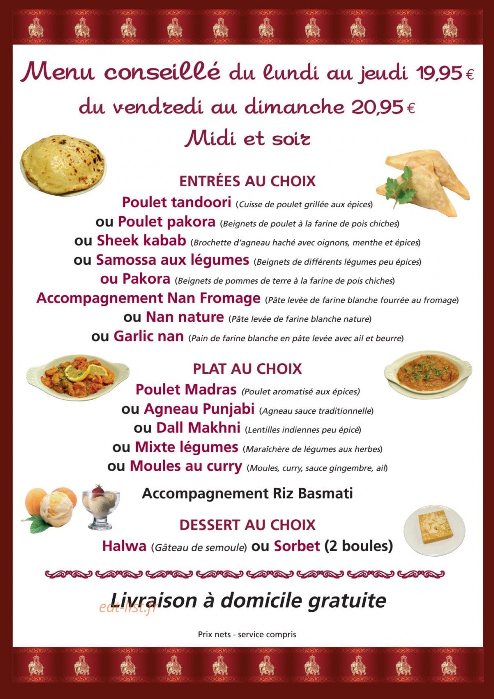 Le Maharaja — carte page 7