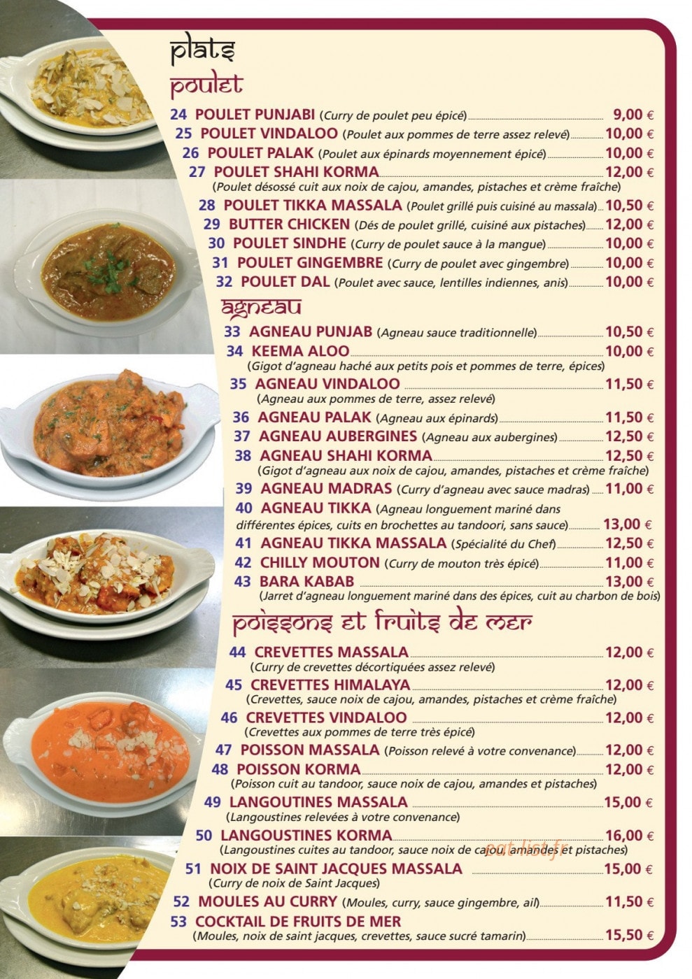 Le Maharaja — carte page 4
