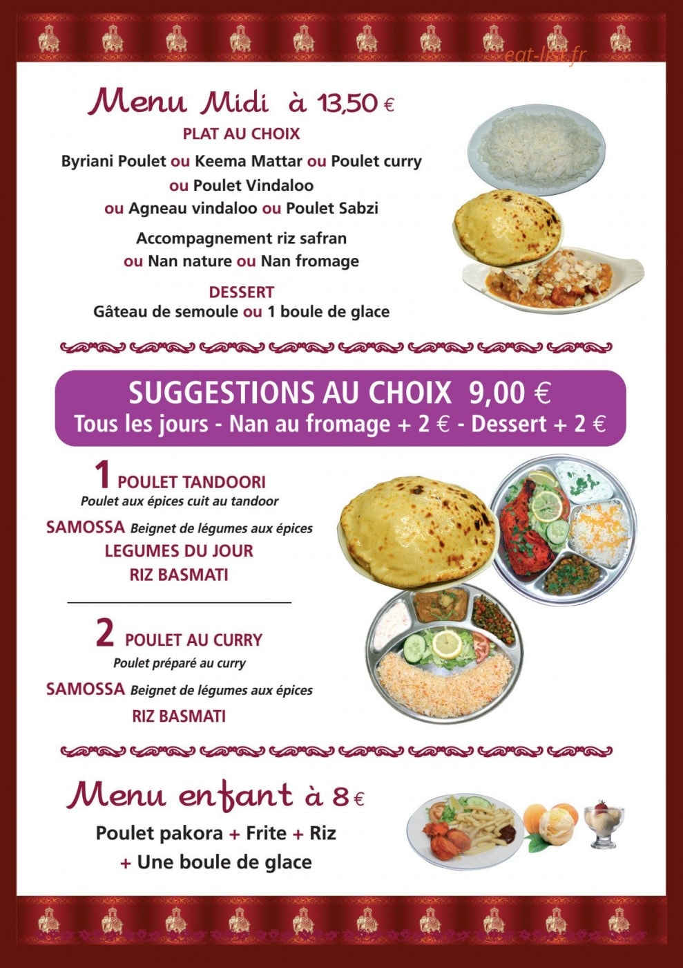 Le Maharaja — carte page 6
