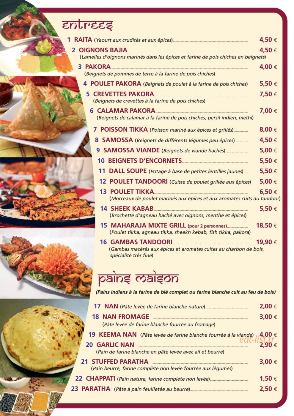Le Maharaja — carte page 3