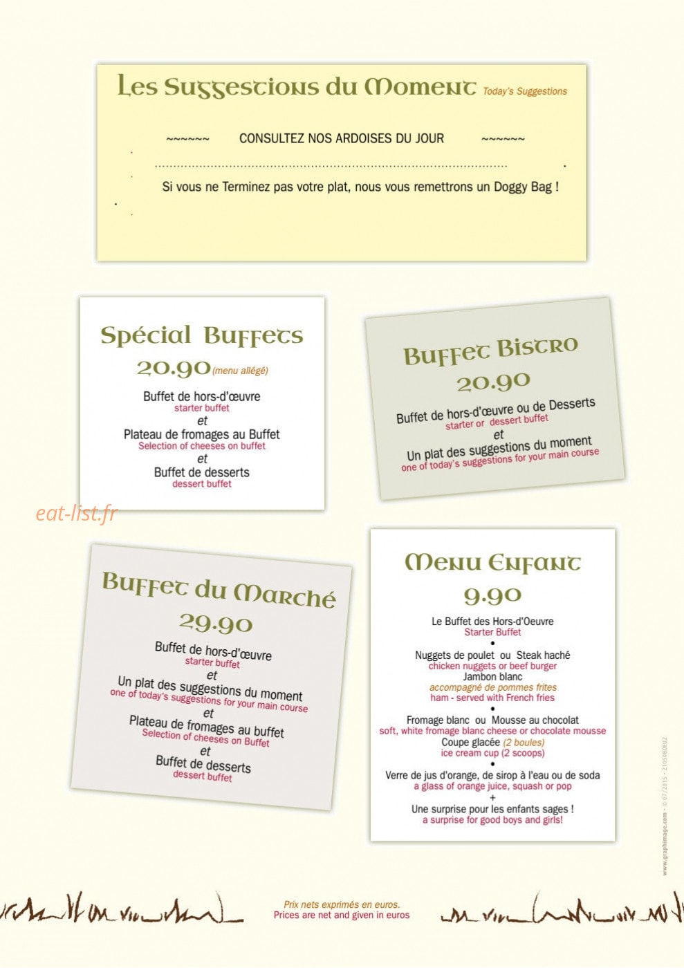Le Relais du Parisis — carte page 3