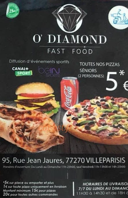 O’diamond — carte page 1