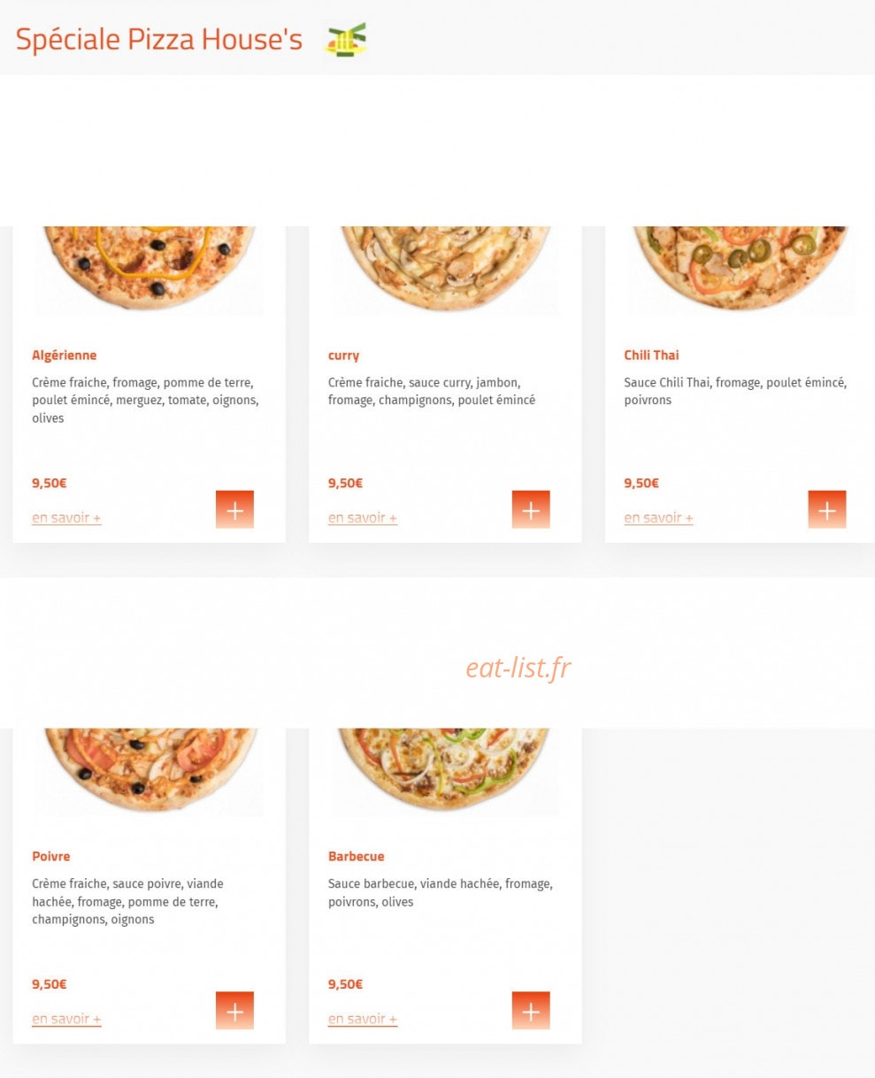 Pizza House´s — carte page 5
