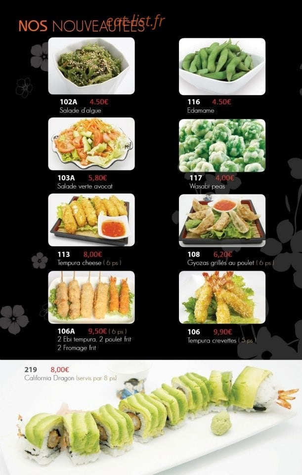 Carte et menu de Royal kyoto à Villeparisis — Les nouveautées