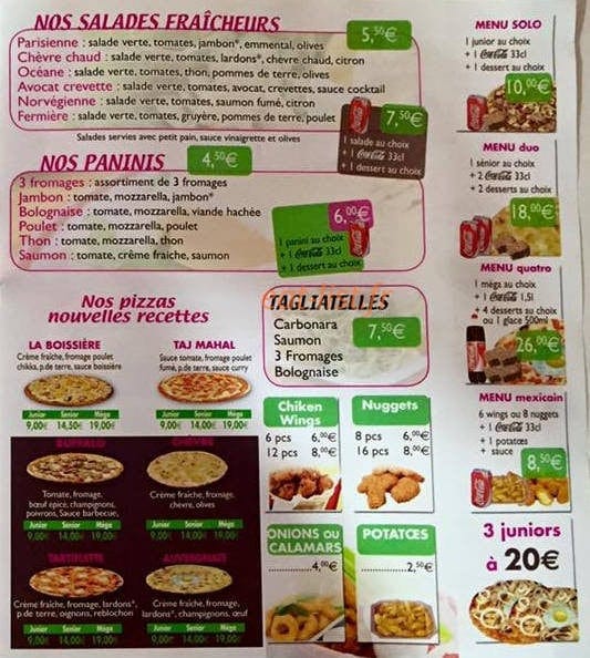 Spizza — carte page 2