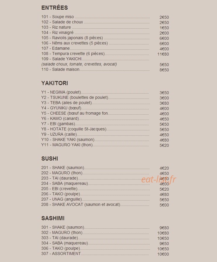 Yakichi — carte page 1