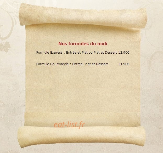 Le Restaurant — carte page 2