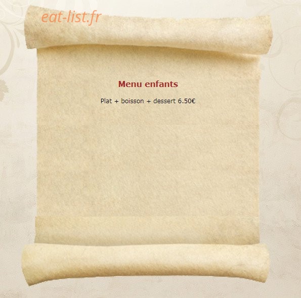 Le Restaurant — carte page 1