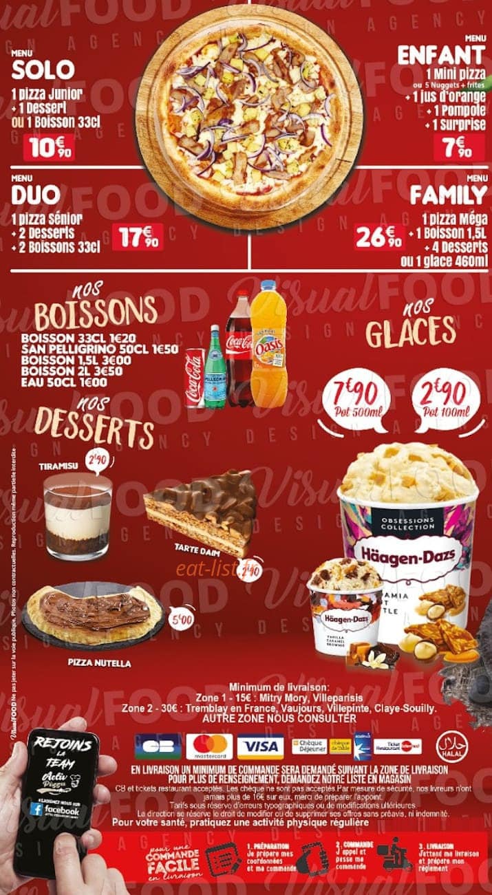 Activ Pizza — carte page 4