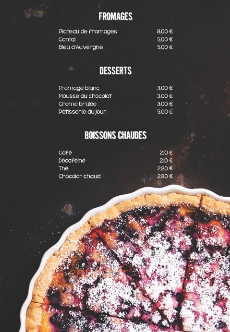 Auberge du Cheval Blanc — carte page 3