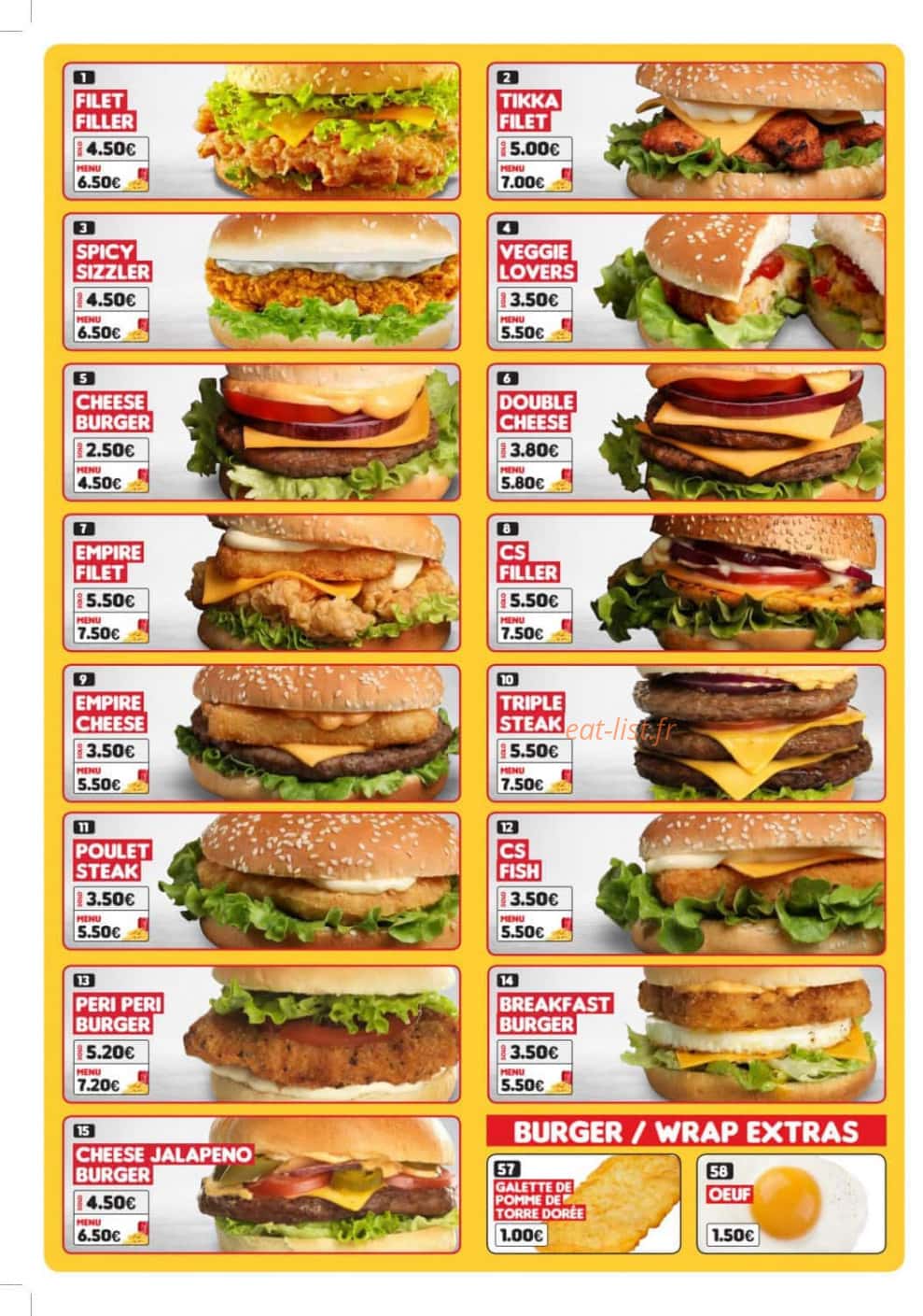 Chicken Spot — carte page 4
