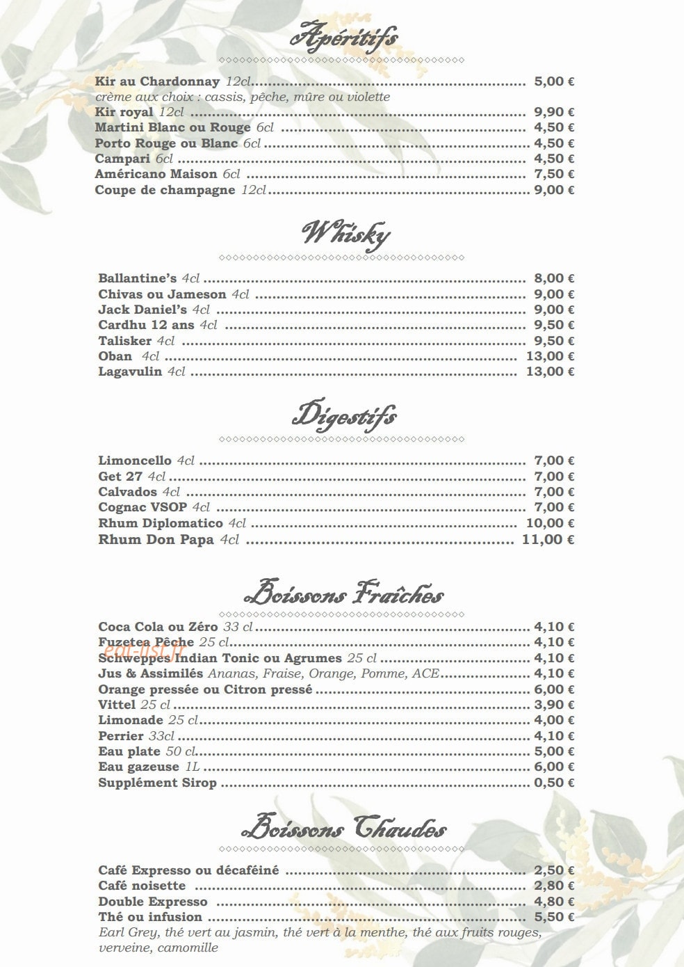 Le Franklin — carte page 2