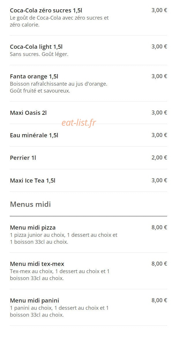 Maestro Pizza — carte page 9