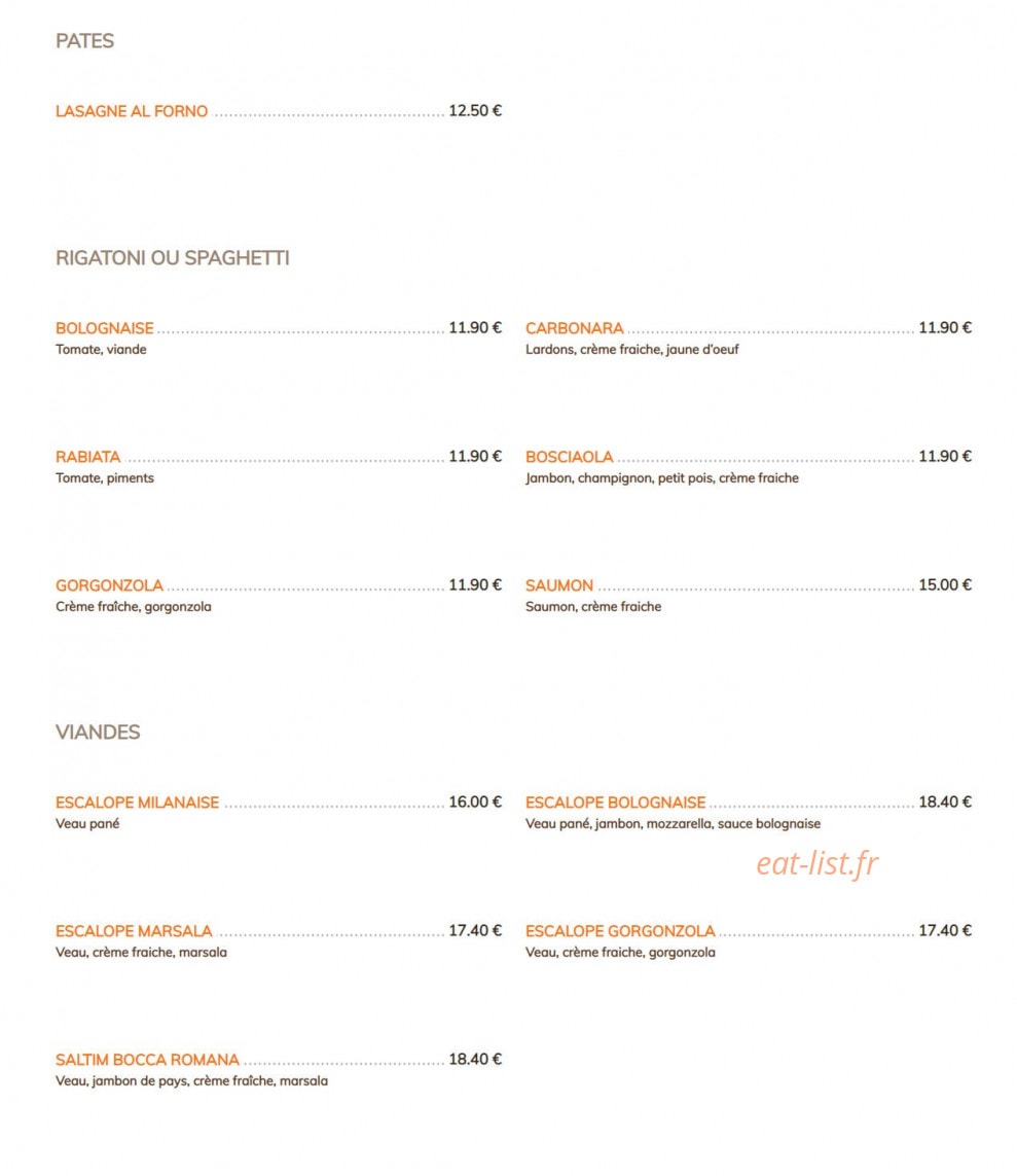 O Resto — carte page 2