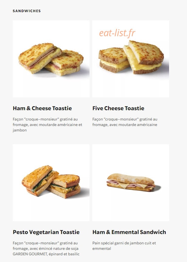 Starbucks Coffee — carte page 24