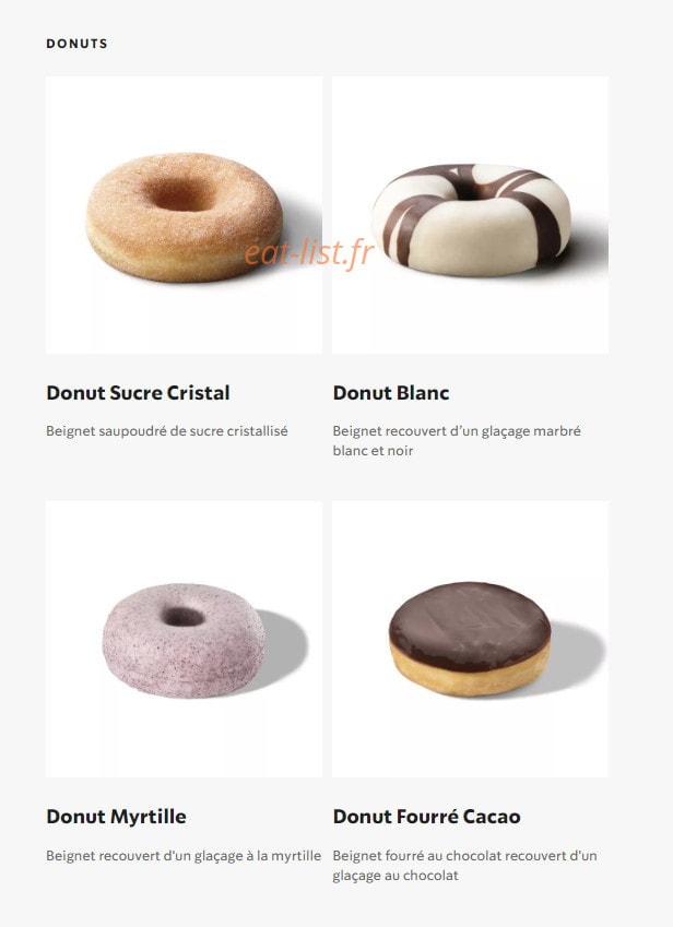 Starbucks Coffee — carte page 22