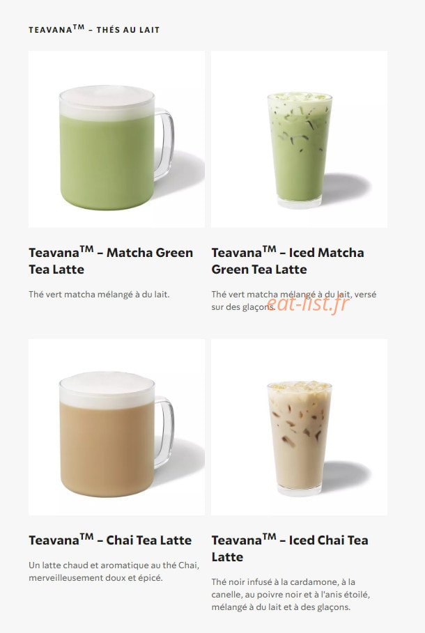 Starbucks Coffee — carte page 13