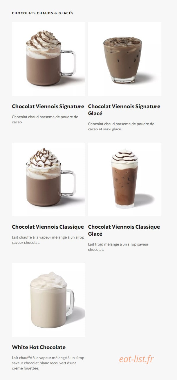 Starbucks Coffee — carte page 7