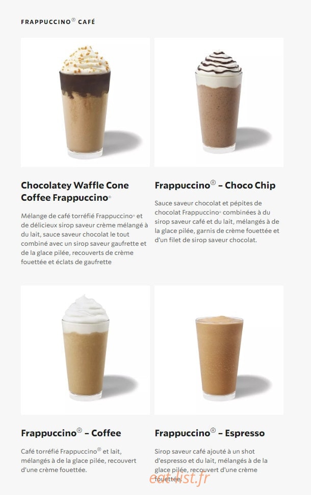 Starbucks Coffee — carte page 8