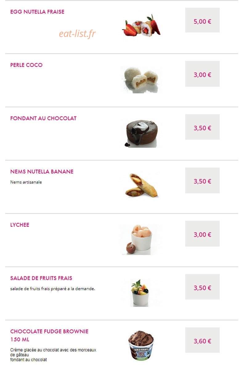 SushiC — carte page 28