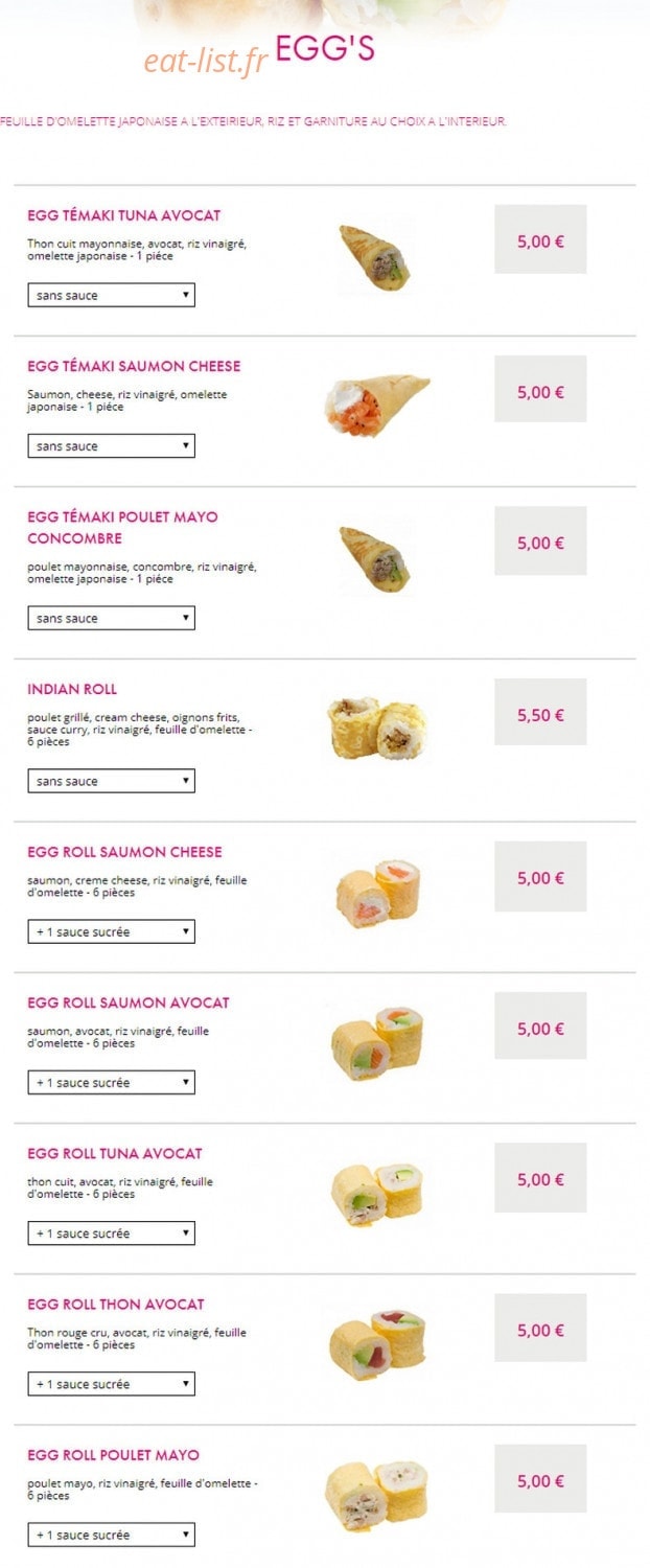 SushiC — carte page 21