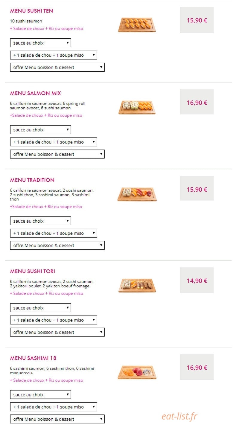 SushiC — carte page 3