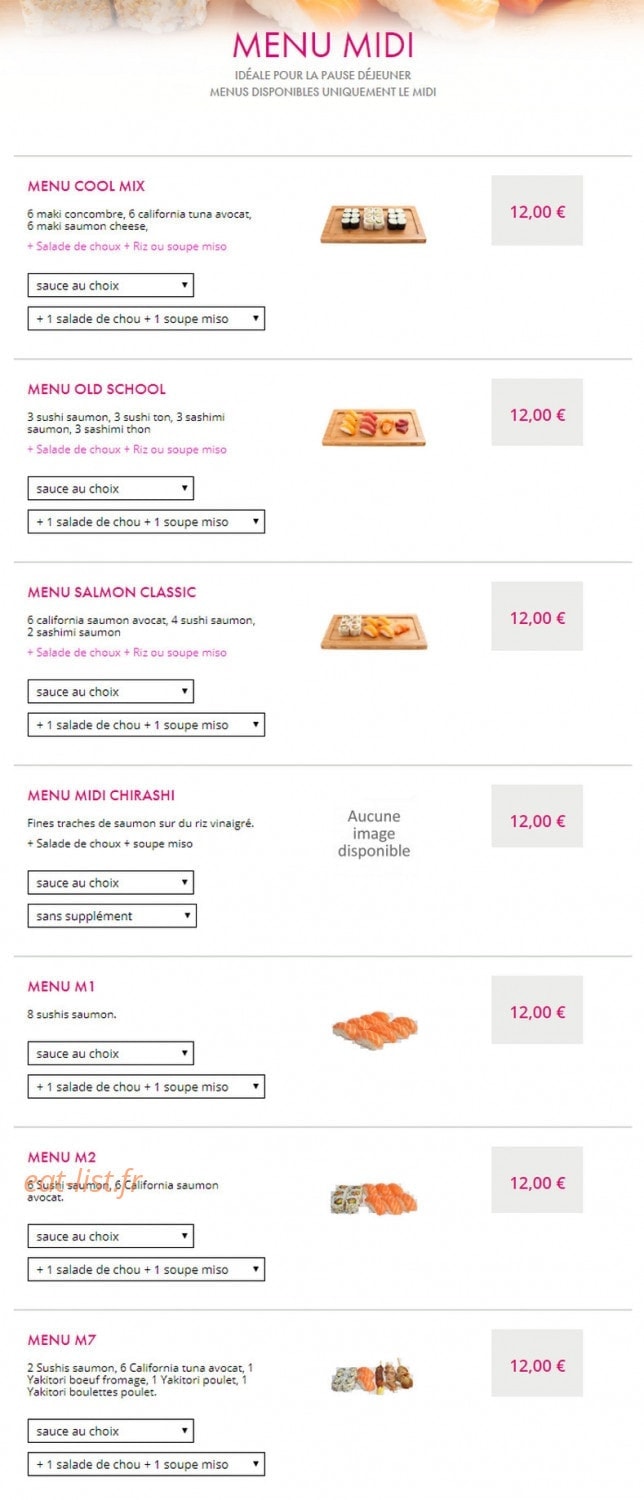 SushiC — carte page 1