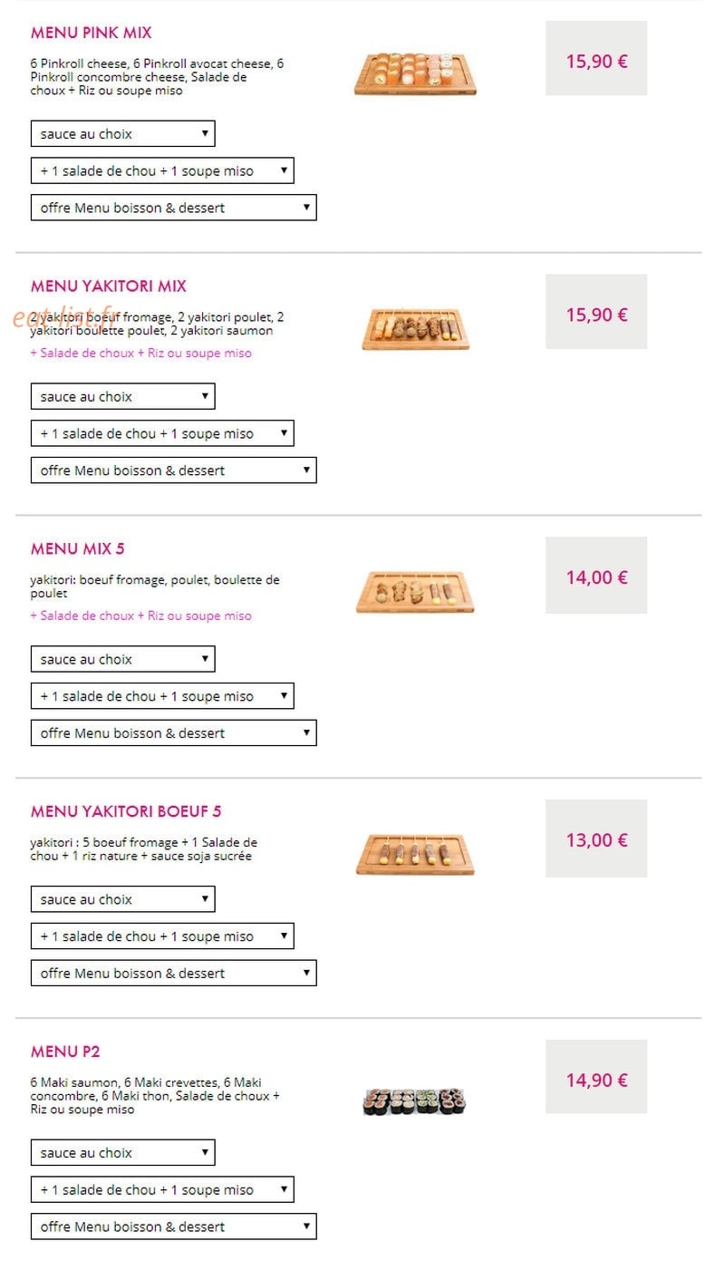 SushiC — carte page 4