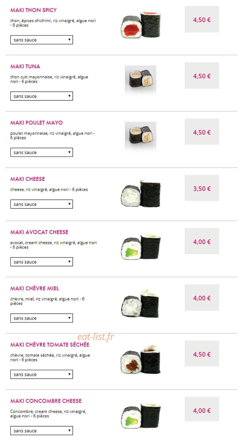 SushiC — carte page 16