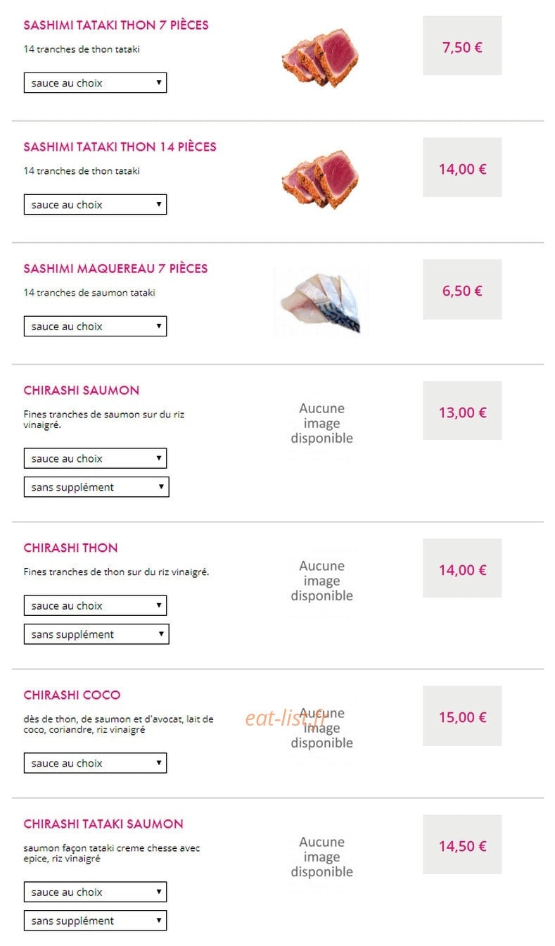 SushiC — carte page 10