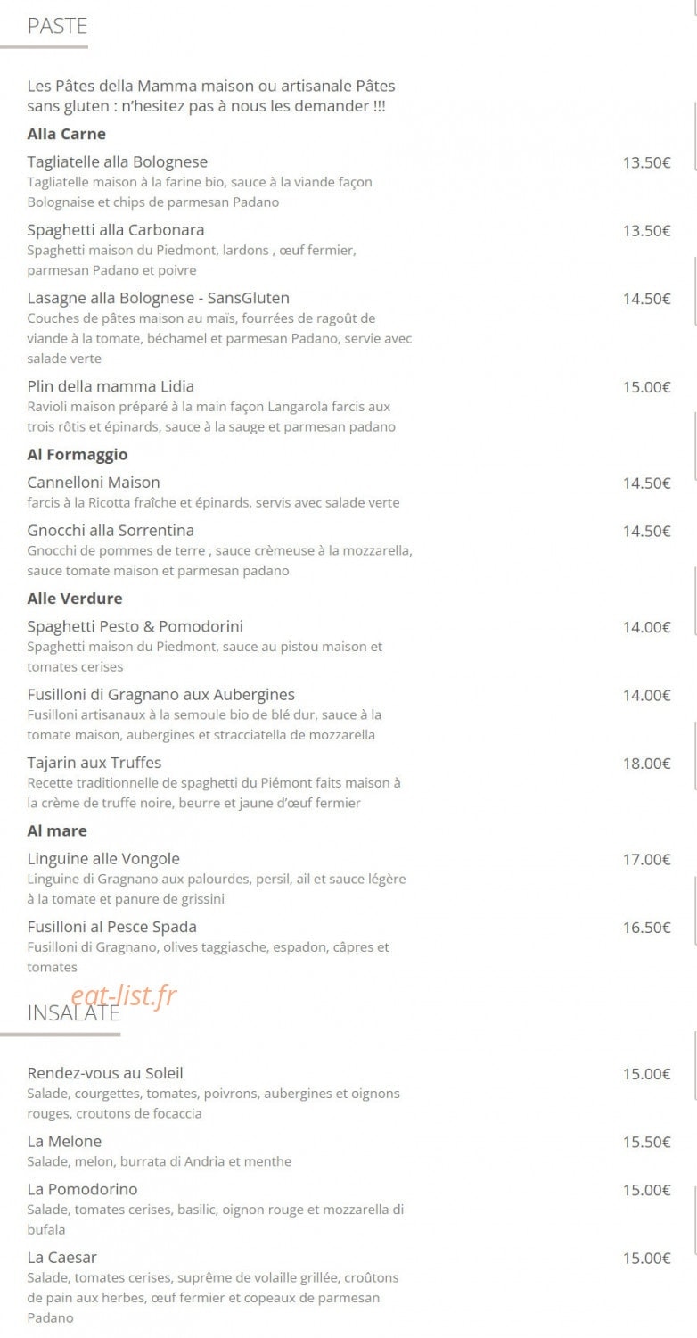 Antica Trattoria — carte page 3